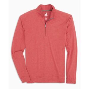Johnnie-O Vaughn Striped Quarter Zip Pullover Preppy Coastal Golf
